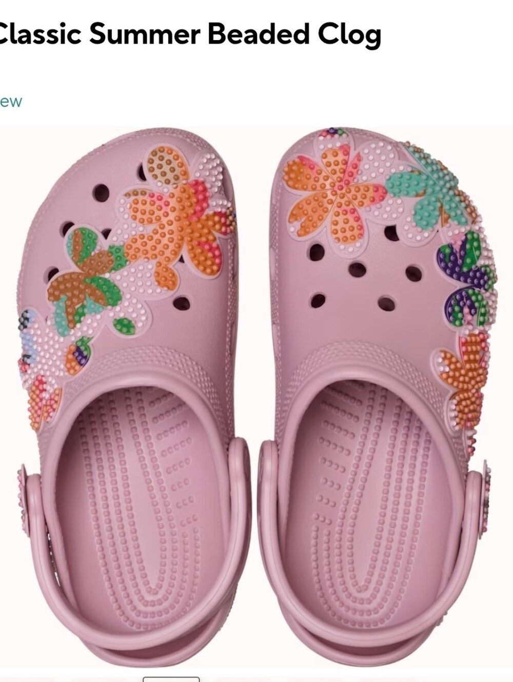 CROCS Pink Floral-Embellished Classic Clog - Picture 14 of 15
